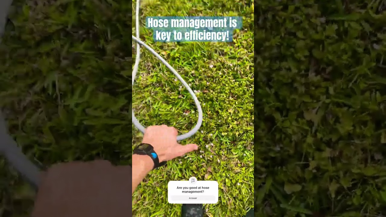 Hose management is the key to Pressure Cleaning efficiency! 
