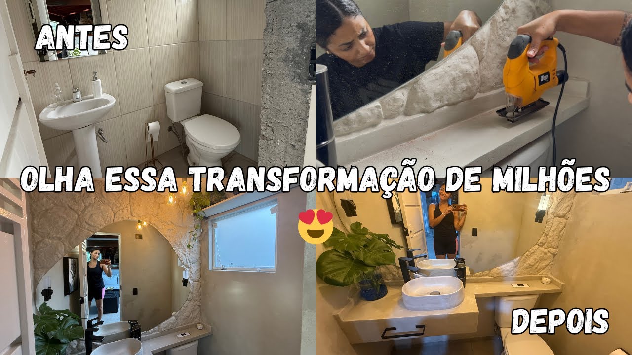 FINALIZEI A TRANSFORMAÇÃO DO BANHEIRO, ESTOU SEM ACREDITAR NESSE RESULTADO 🥺😍