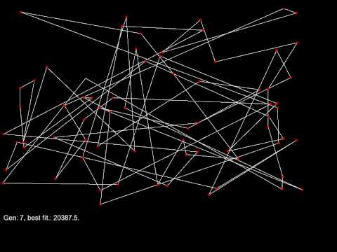 Genetic Algorithm - Traveling Salesman Problem - YouTube