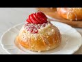 Eggless Strawberry Cheesecake Crumb Buns Soft & Fluffy Bakery Style Buns Recipe 