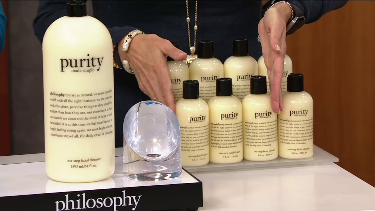 philosophy megasize 64 oz purity made simple facial cleanser on QVC