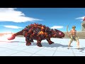 Lava Ankylosaurus Death Run - Animal Revolt Battle Simulator
