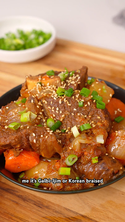 Favorite dish in Korean restaurant - Galbi-Jjim Korean Braised Short Ribs