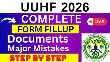 UUHF 2026 Application Form - UUHF Registration 2026| How To Fill UUHF 2026 Application Form