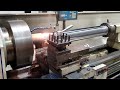Turning & boring steel hollow bar on lathe for CAT 657 Scraper part | Machining