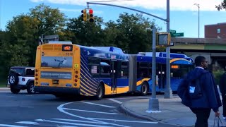 MTA Bus 2015-17 New Flyer XD60 Xcelsior 6092, 5376 on Q52/Q53 Select Bus @ Hoffman Drive