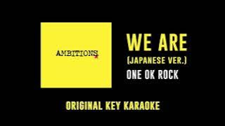Download lagu We Are - ONE OK ROCK | カラオケ | Ambitions | Karaoke Instrumental with Lyrics