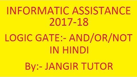 logic gates in hindi
