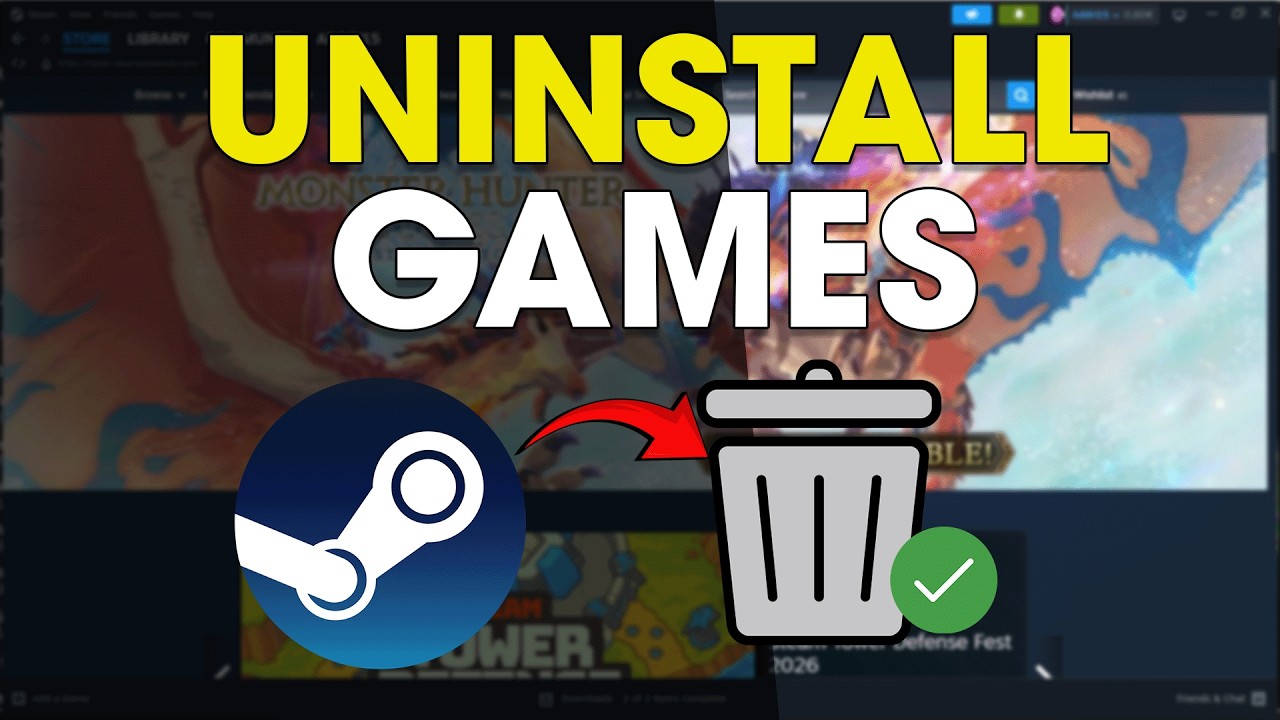 How To Uninstall Steam Games (Easy Guide) 2026 - YouTube
