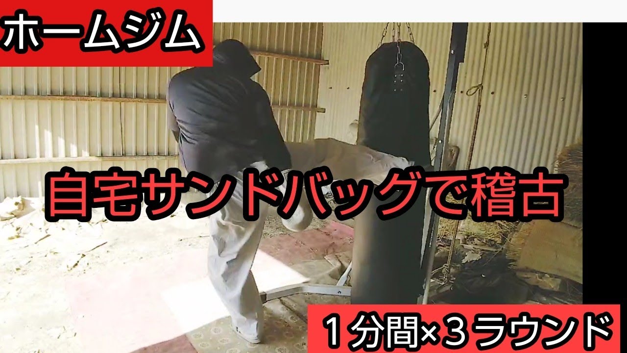 【ホームジム】自宅のサンドバッグを使って稽古してみた‼️