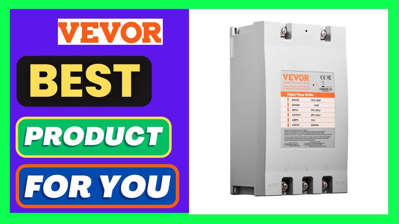 VEVOR 3 Phase Converter - 15HP 53A 220V Single