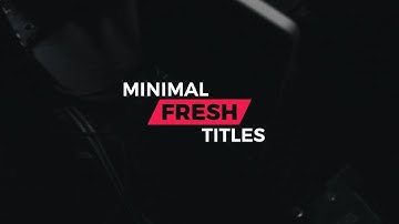 12 Fresh minimal titles After Effects Templates