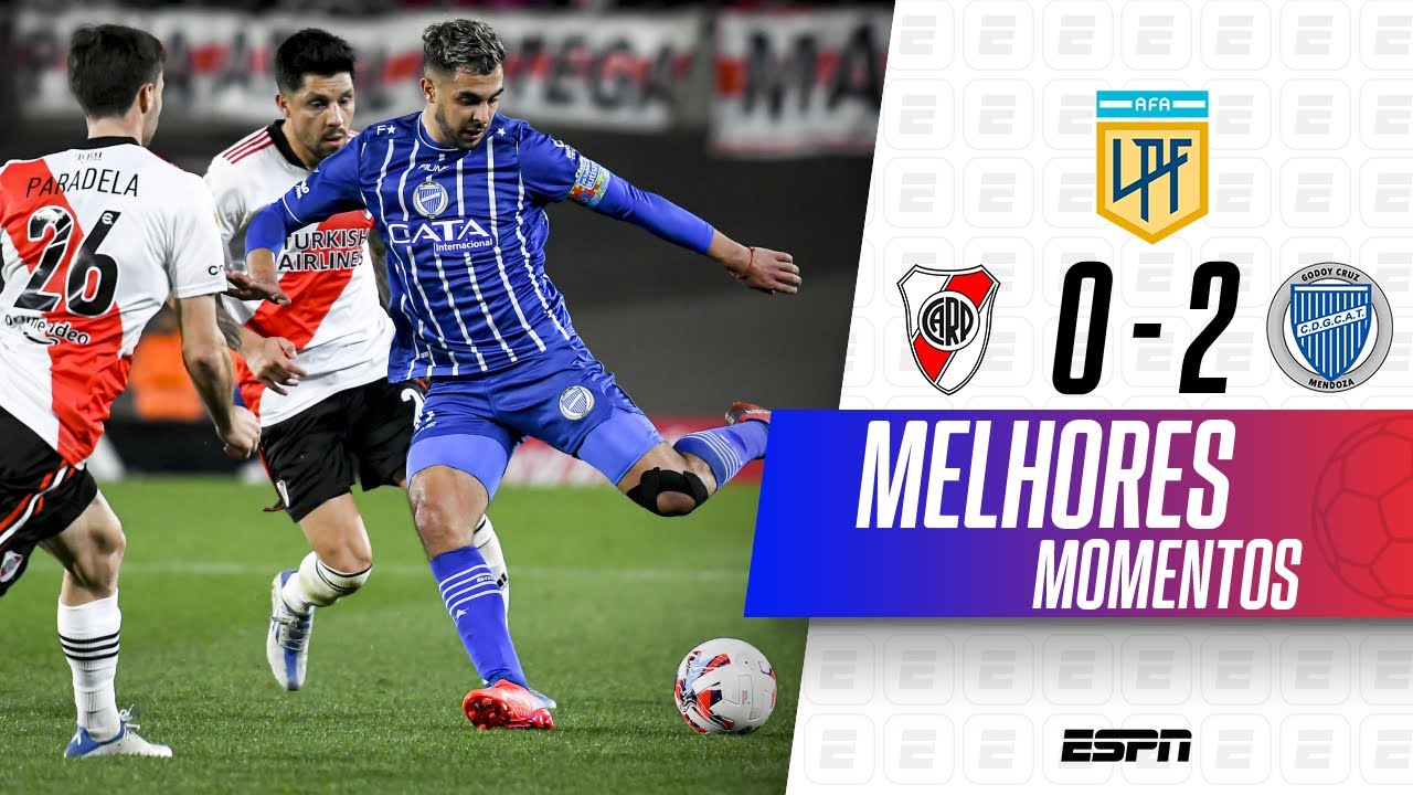 ALVO DO BOTAFOGO BRILHA, E GODOY CRUZ VENCE O RIVER PLATE NO MONUMENTAL DE NÚÑEZ | Melhores Momentos