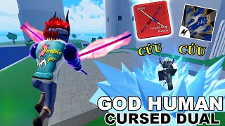 Strengthlee Học Combo Fan Cursed Dual + God Human Trở Thành Oden Săn Bounty Blox Fruit Cực Ảo