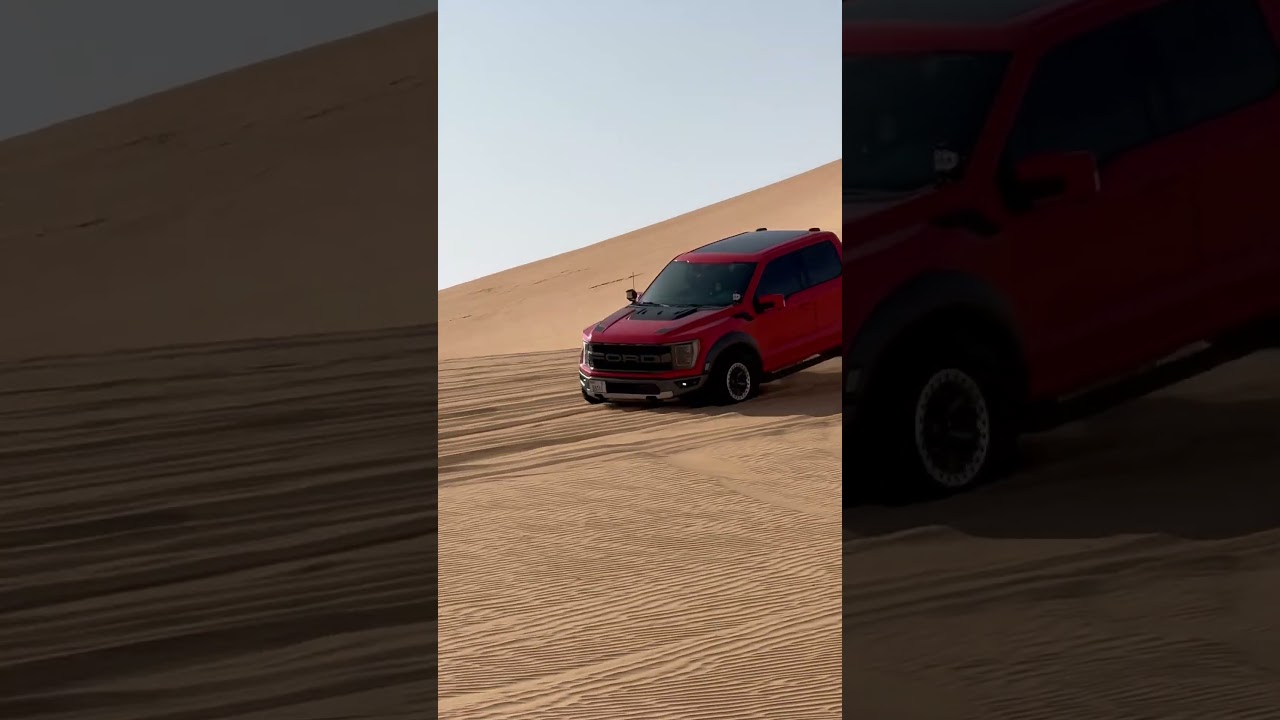 Ford F150 Raptor 37 jumping in desert 