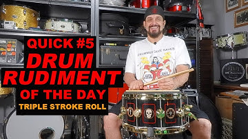 TRIPLE STROKE ROLL - QUICK #5 DRUM RUDIMENT OF THE DAY with DRUMMER DAVE RAHEB