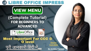 View Menu Libre Office Impress (Presentation)Option by Option Full Tutorial in Hindi #computergk