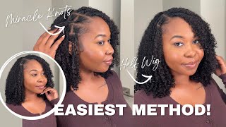 Easy Miracle Knots + Half Wig Install | Beginner Friendly Miracle Knots Ft. CurlsQueen