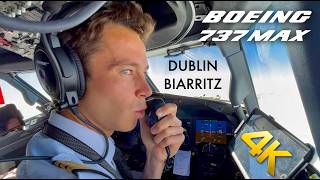 Flying a BOEING 737 MAX: From Ireland to France | Full Flight