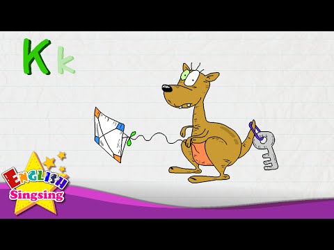 K Is For Kangaroo Key Kite Letter K Alphabet Song Learning English For Kids