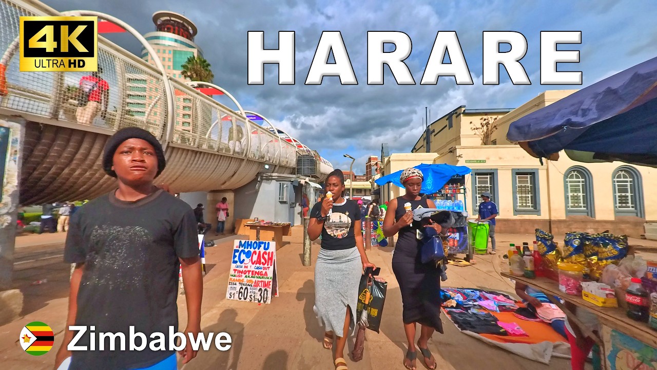 Хараре – Прогулка пешком по центру столицы | Зимбабве 🇿🇼 Январь 2026 [4K]