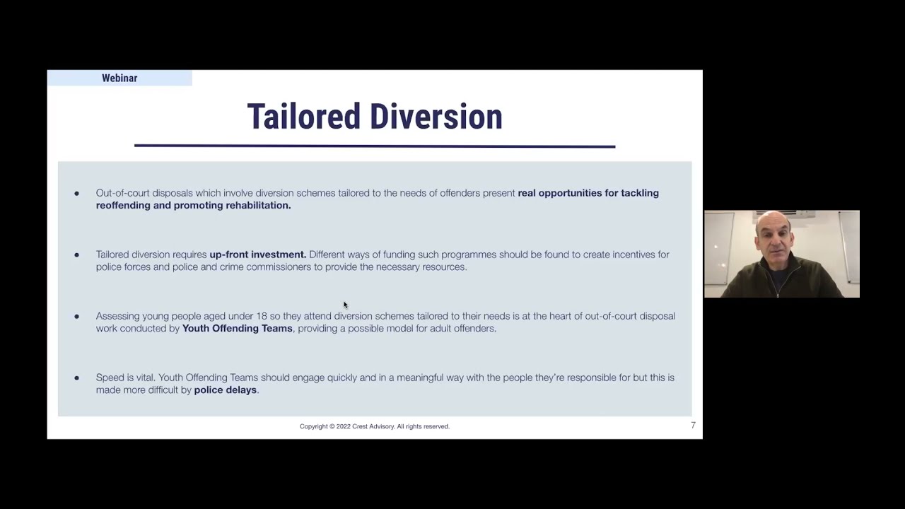 Crest Webinar: Keeping Offenders Out of Court - Is the System Working?