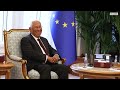 Der Ministerpräsident und Außenminister empfängt den Präsidenten des Europäischen Rates