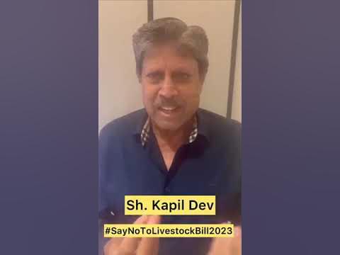 Say No To Livestock Bill 2023 Twitter Kapil Dev!