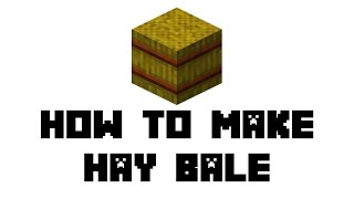 Minecraft Survival How To Make Hay Bale