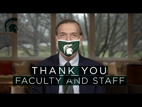 Message of thanks to MSU faculty and staff from President Stanley