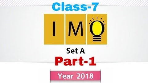 IMO Class 7 2018 question paper with solution