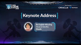 Keynote Address by Bo English Wiczling, Head- DevRel, Oracle | Code Gladiators 2022 | Grand Finale
