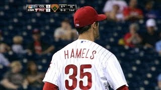 COL@PHI: Hamels throws seven strong vs. the Rockies