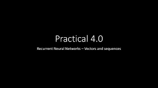 Practical 4.0 – RNN, vectors and sequences Net Worth