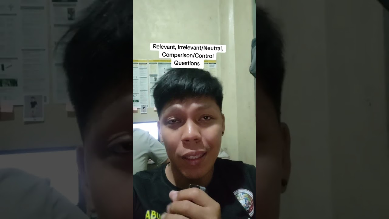 Relevant, Irrelevant/neutral, Comparison/Control Questions in Polygraph 