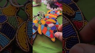 Beaded turtle / tortoises keyholder design #stikearts #beads #beadwork