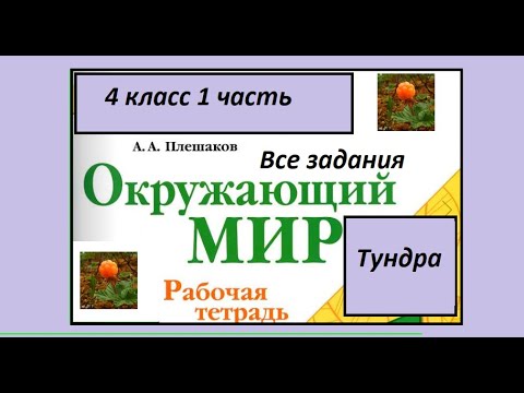 Окружающий мир 4 класс рабочая тетрадь. Тундра