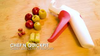 The Chef'n QuickPit Cherry and Olive PItter