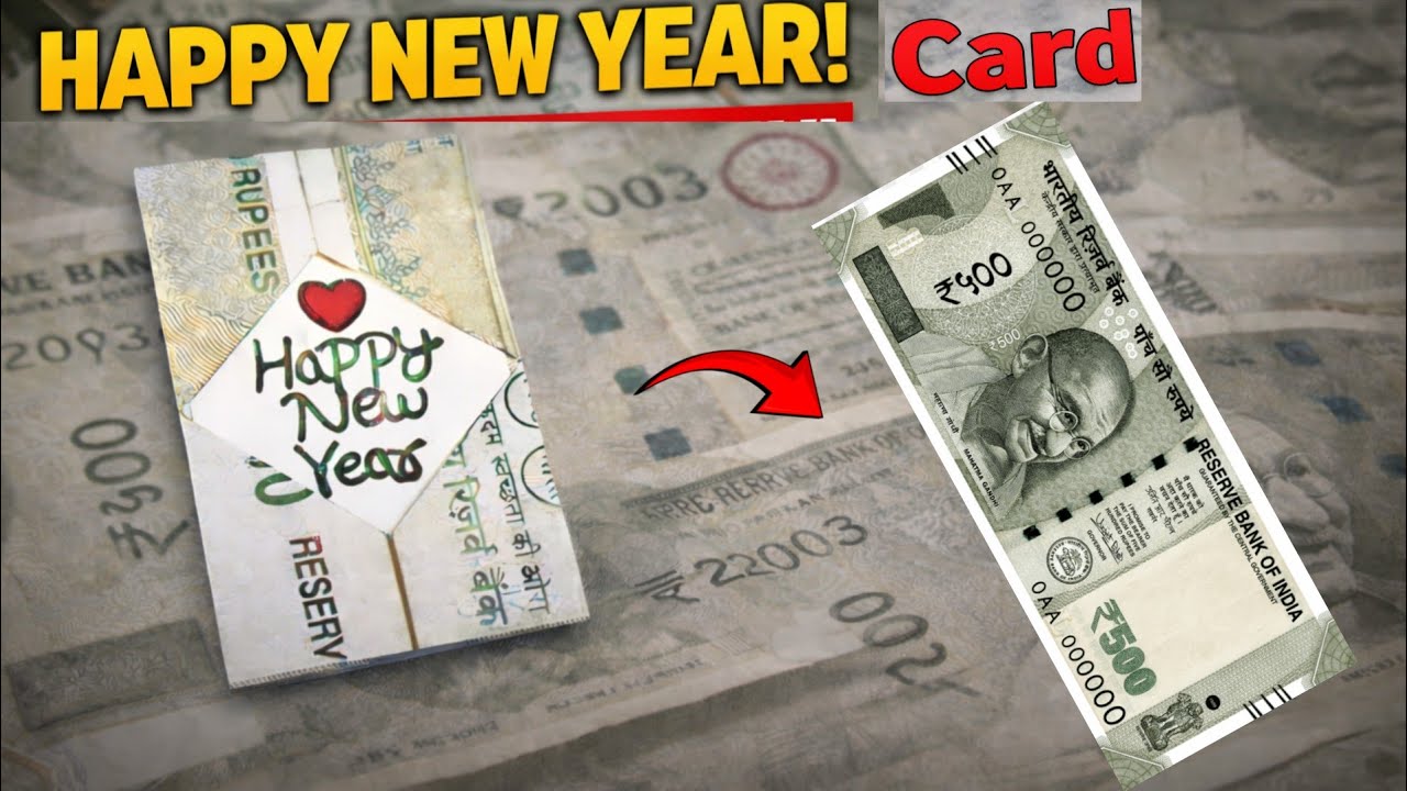 Creative new year card idea | diy happy new year card using money | easy origami | diy paper craft 