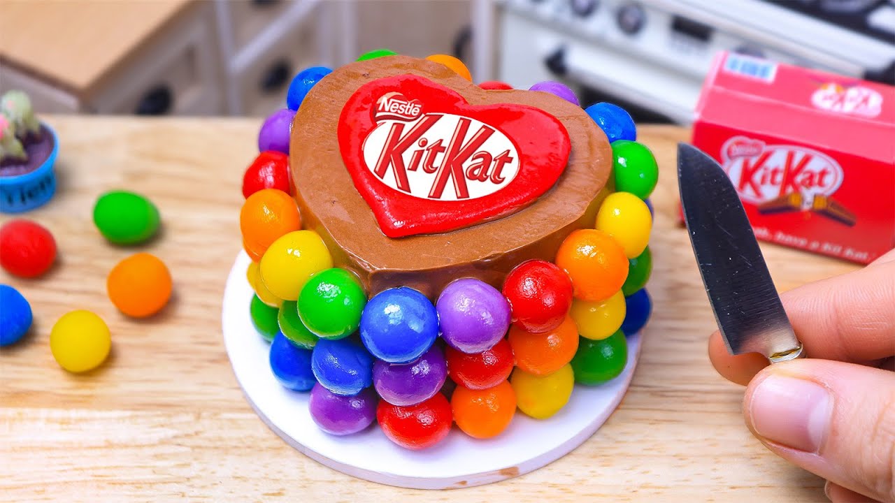 🌈 Amazing Miniature Rainbow KITKAT Cake Decorating Recipes 🌈 Tiny ...
