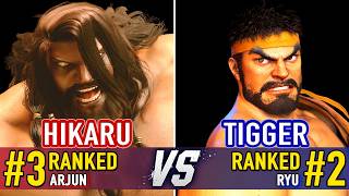 SF6 🤜 HIKARU (#3 Ranked Arjun) vs TIGGER (#2 Ranked Ryu) 🤛 SF6 High Level Gameplay