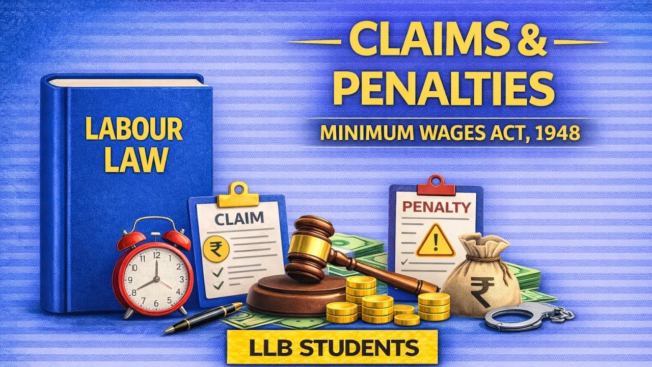 Claims & Penalties Explained | Minimum Wages Act, 1948 | Labour Law | LLB Students