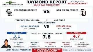 Colorado Rockies vs San Diego Padres Prediction | Raymond Report | July 28, 2026