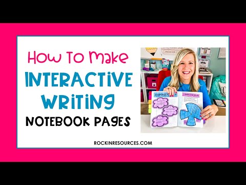 How to Make the Interactive Pages in a Writing Notebook