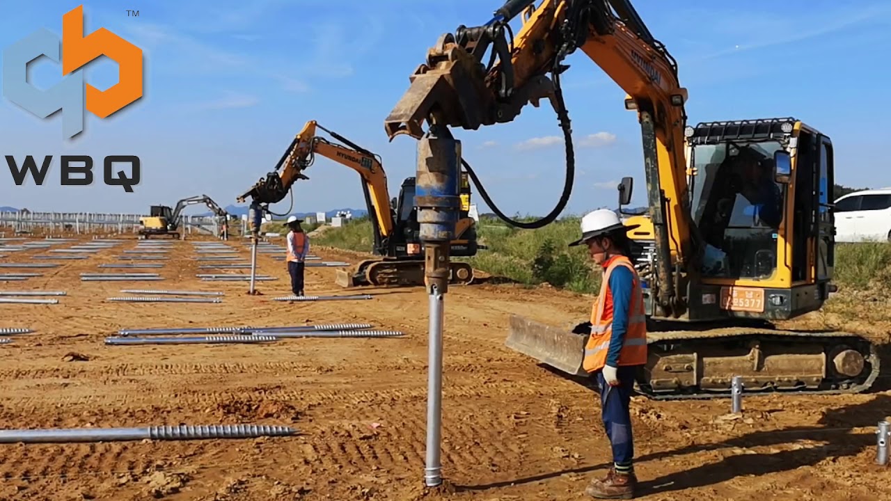 WBQ ground screw supply 65MW photovoltaic project of Hyundai Group