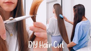 CUTTING OUR LONG HAIR AT HOME!! (using Brad Mondo's Method)