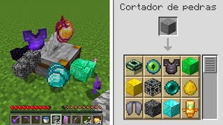 minecraft mas CORTAR PEDRA dá ITENS OP