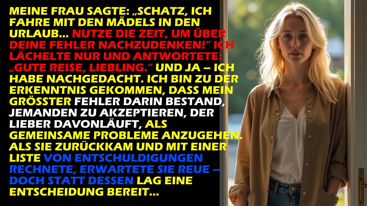 SIE FUHR IN DEN URLAUB – ICH BEENDTE UNSERE EHE