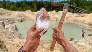 Hidden Gem Revealed: Rare Crystal Digging Adventure At A Private Mine