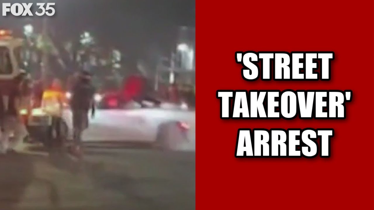 Arrest made in 'street takeover' where car did donuts around fire truck ...